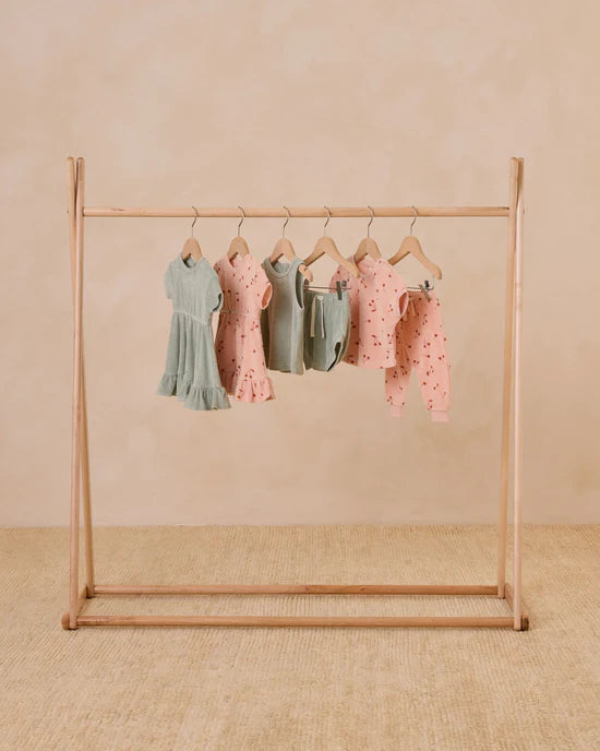 Quincy Mae Terry Tee + Pant Set - Cherries