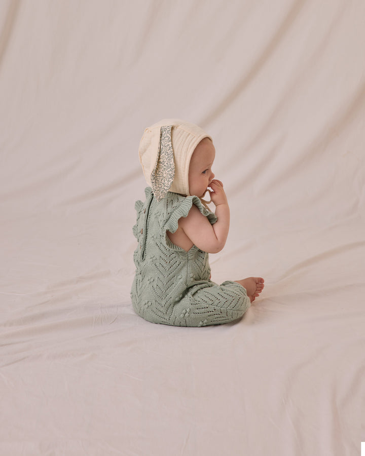 Quincy Mae Mira Knit Romper - Sage