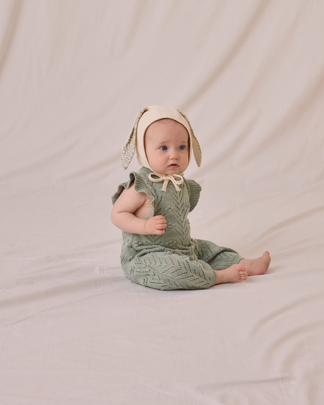 Quincy Mae Mira Knit Romper - Sage