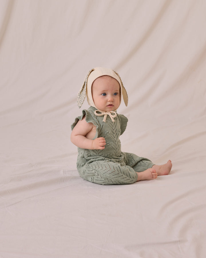 Quincy Mae Mira Knit Romper - Sage