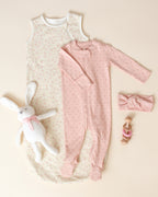 Zip Long Sleeve Sleeper Footie - Dotty