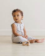 Sleeveless Jumpsuit - Blue Stripe