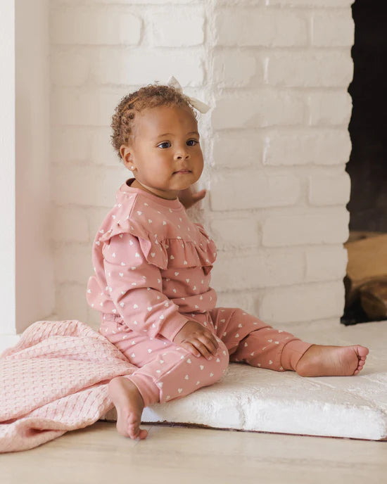 Quincy Mae Relaxed Sweatpant - Lipstick