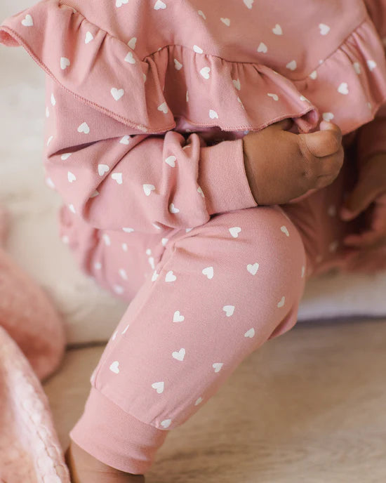 Quincy Mae Relaxed Sweatpant - Lipstick