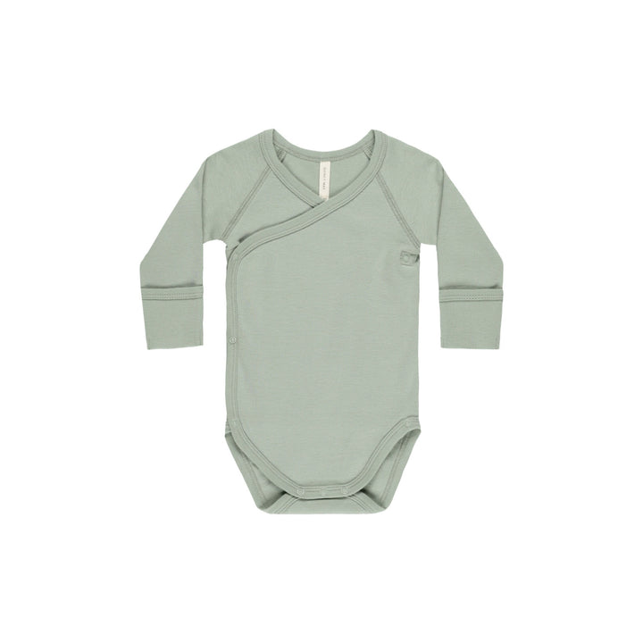 Quincy Mae Side Snap Bodysuit - Sage