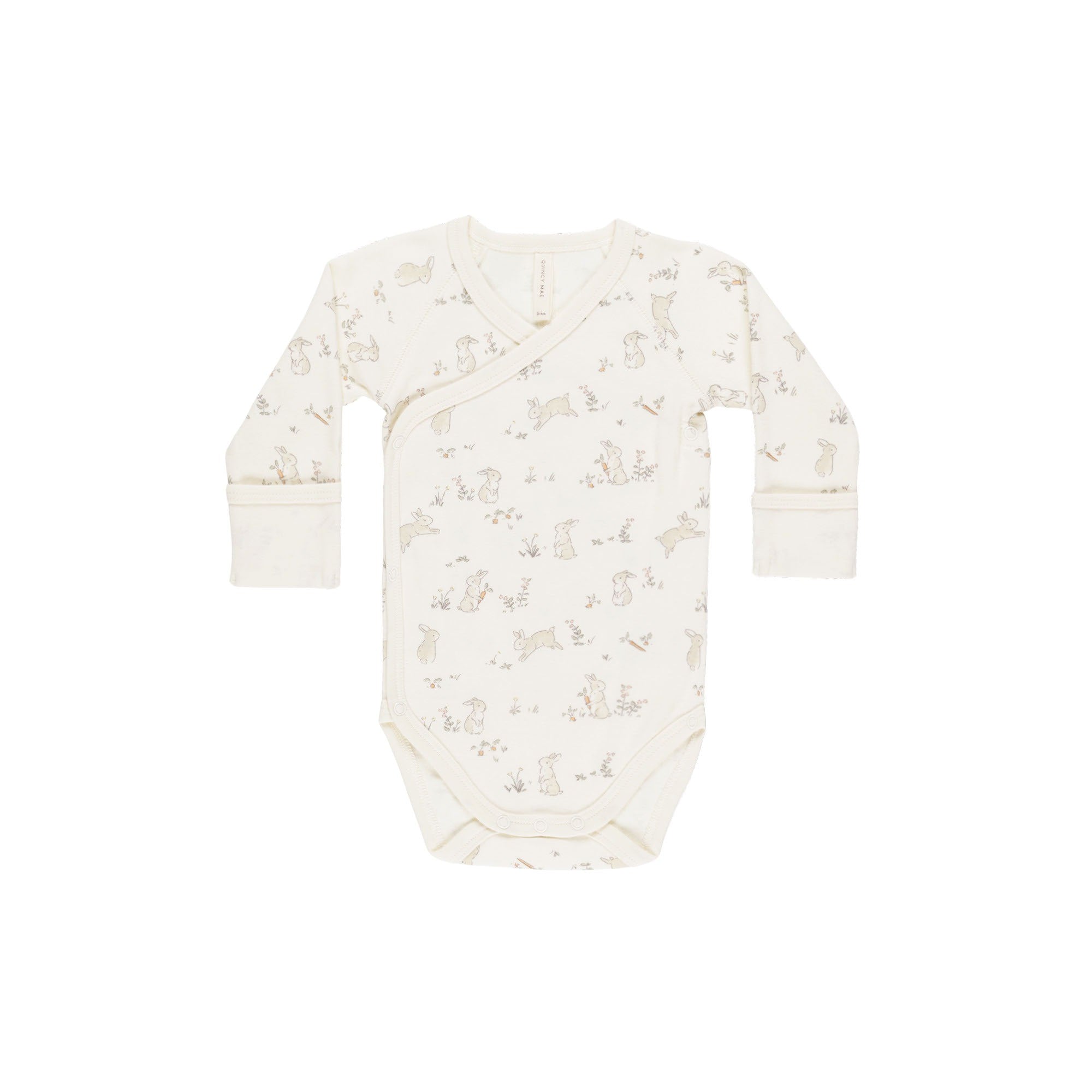 Quincy Mae Side Snap Bodysuit - Bunnies