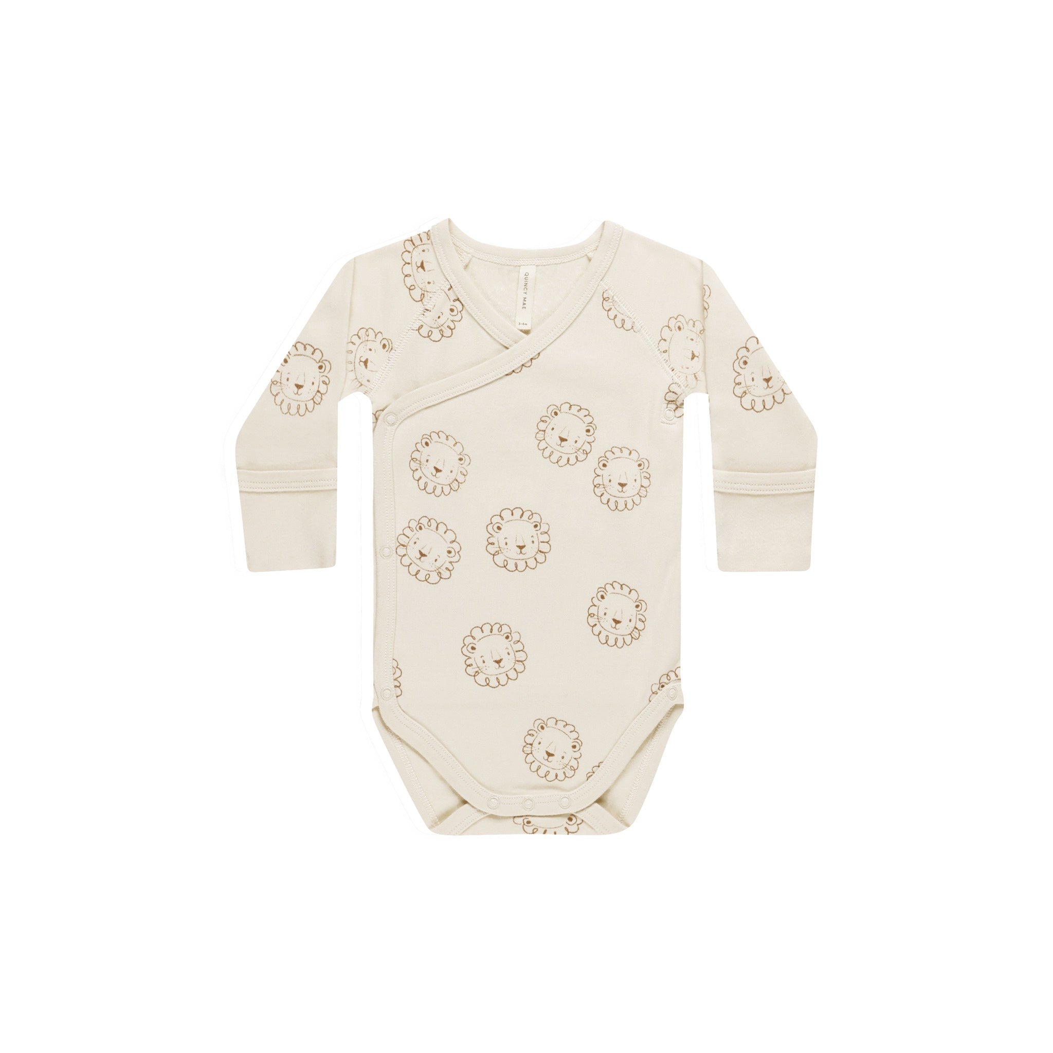 Quincy Mae Side Snap Bodysuit - Lions