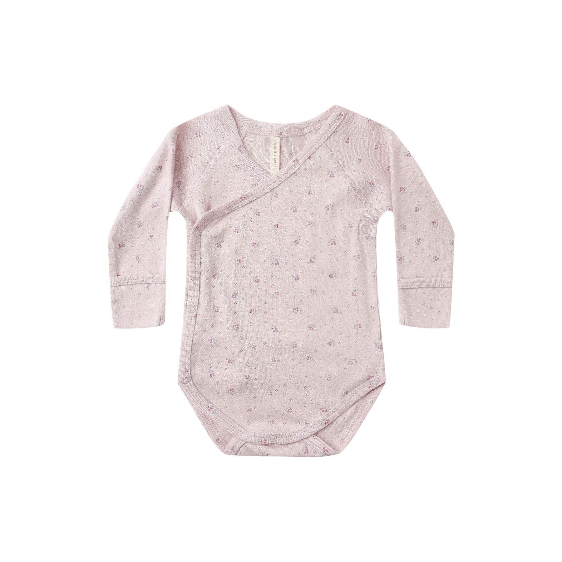Quincy Mae Side Snap Bodysuit - Lilac Ditsy