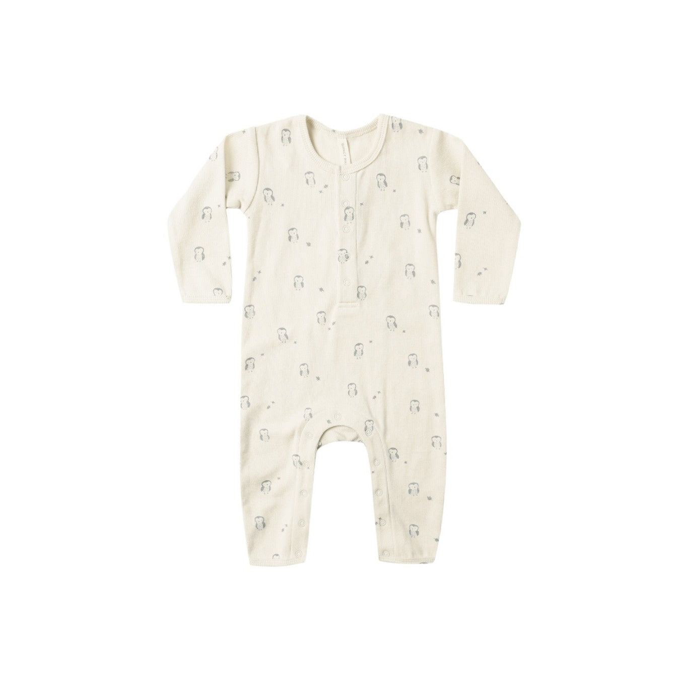 Quincy Mae Ribbed Baby Jumpsuit - Owls