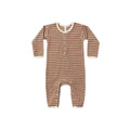 Ribbed Baby Jumpsuit - Cedar Micro Stripe