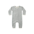 Ribbed Baby Jumpsuit - Steel Blue Micro Stripe