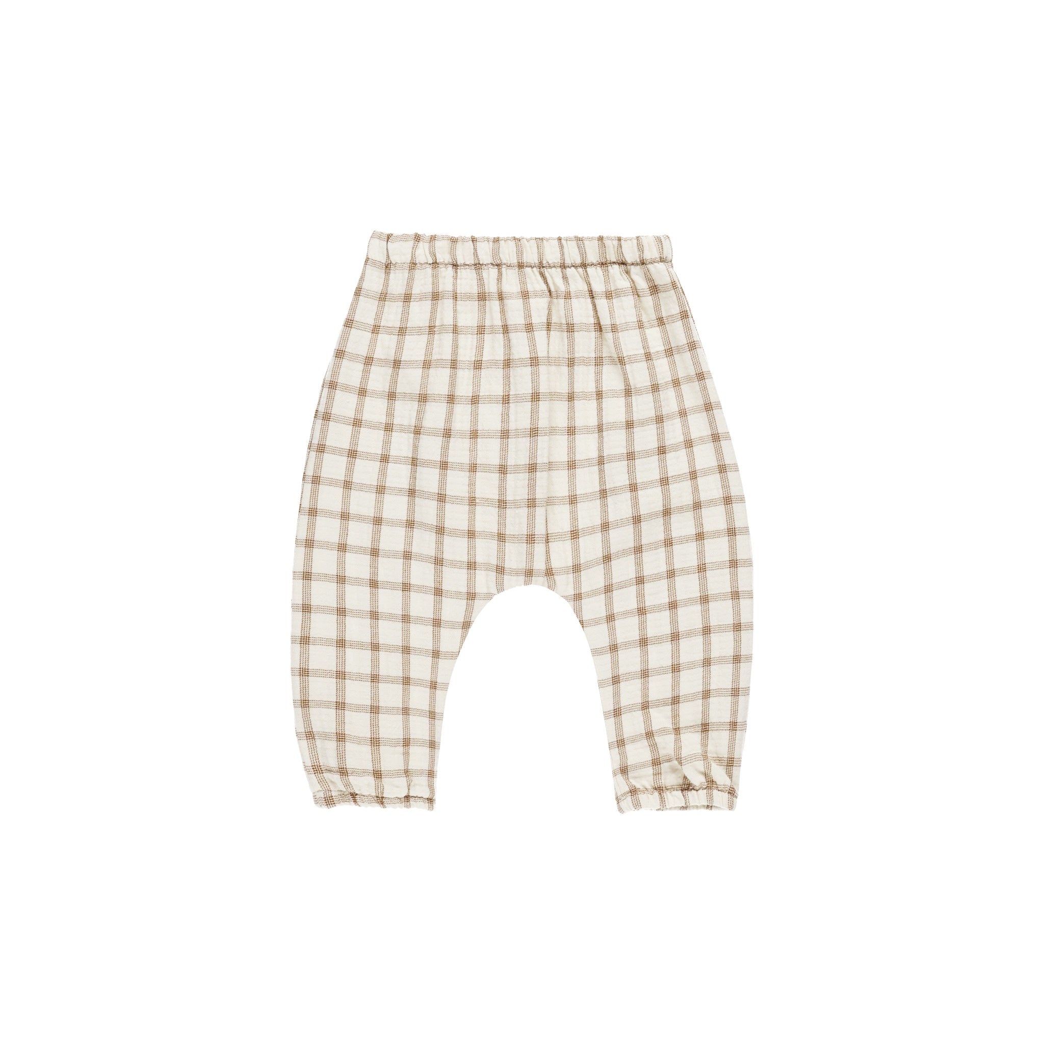 Quincy Mae Woven Pant - Cinnamon Plaid