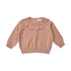 Quincy Mae Petal Knit Sweater - Rose
