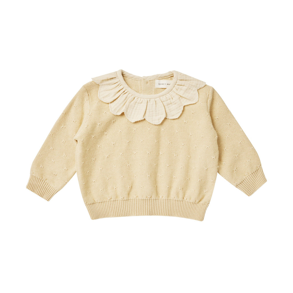 Petal Knit Sweater - Lemon