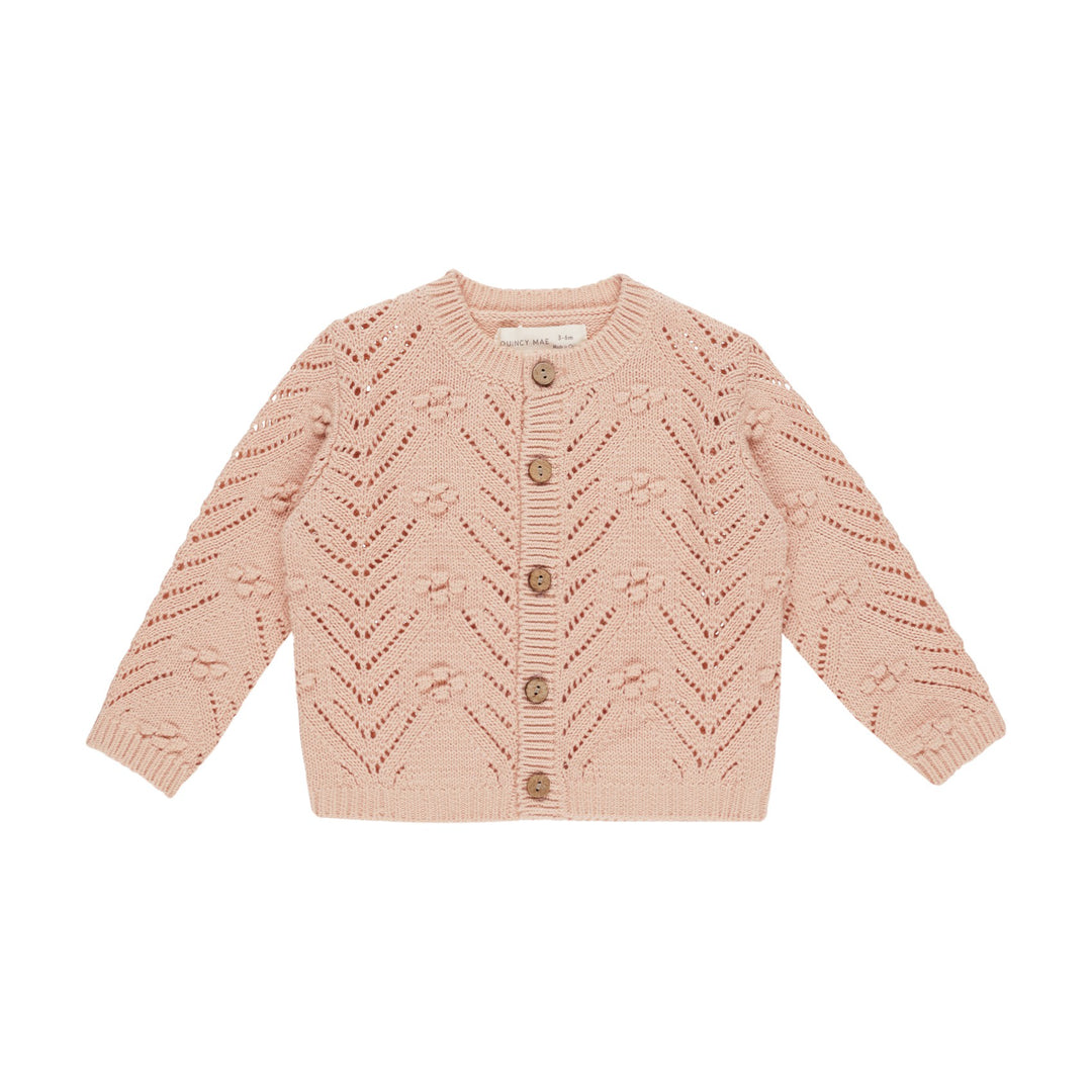 Quincy Mae Knit Cardigan - Melon Quincy Mae Knit Cardigan - Melon