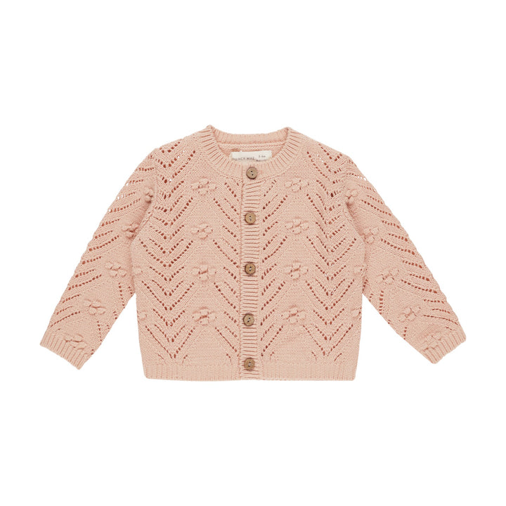 Quincy Mae Knit Cardigan - Melon