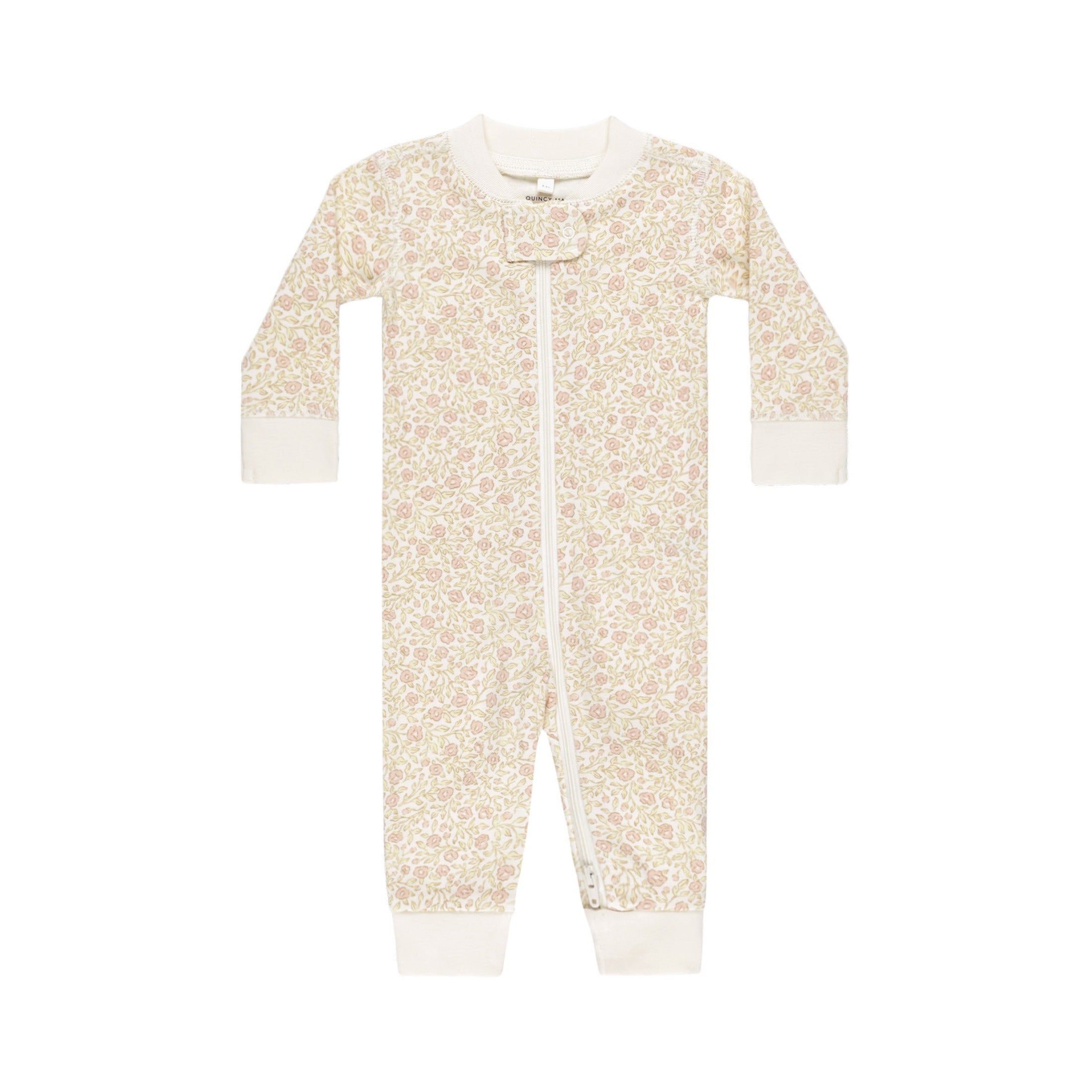 Quincy Mae Zip Longsleeve Sleeper - Primrose