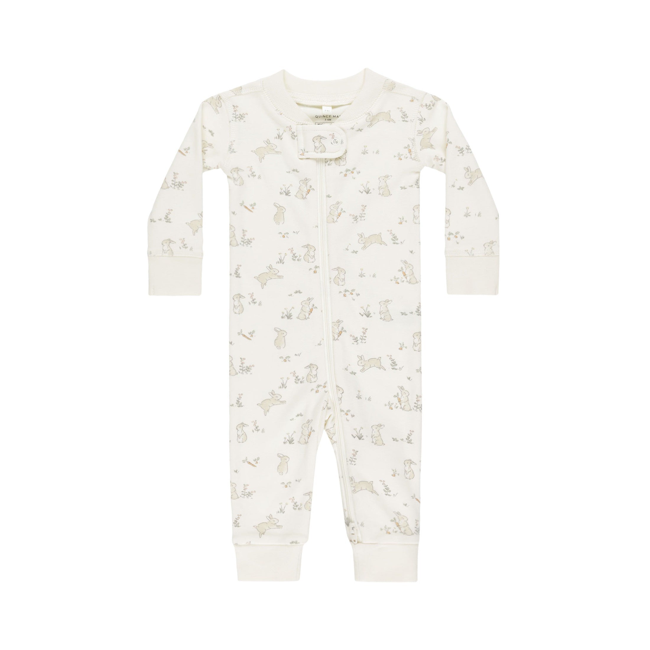 Quincy Mae Zip Longsleeve Sleeper - Bunnies
