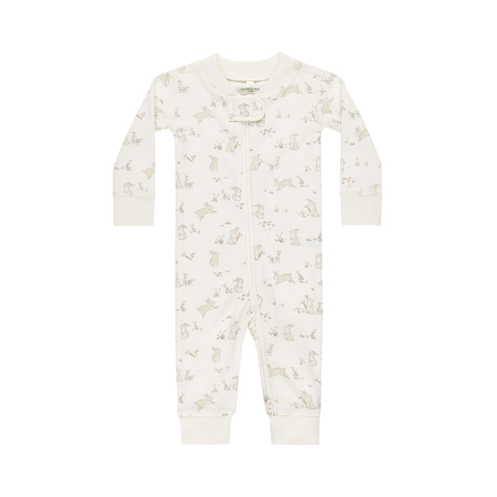 Quincy Mae Zip Longsleeve Sleeper - Bunnies