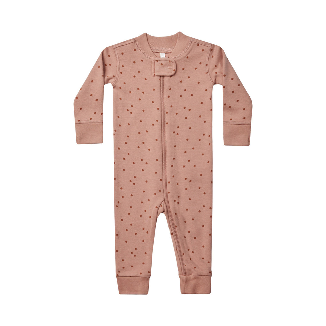 Quincy Mae Zip Long Sleeve Sleeper - Polka Dot