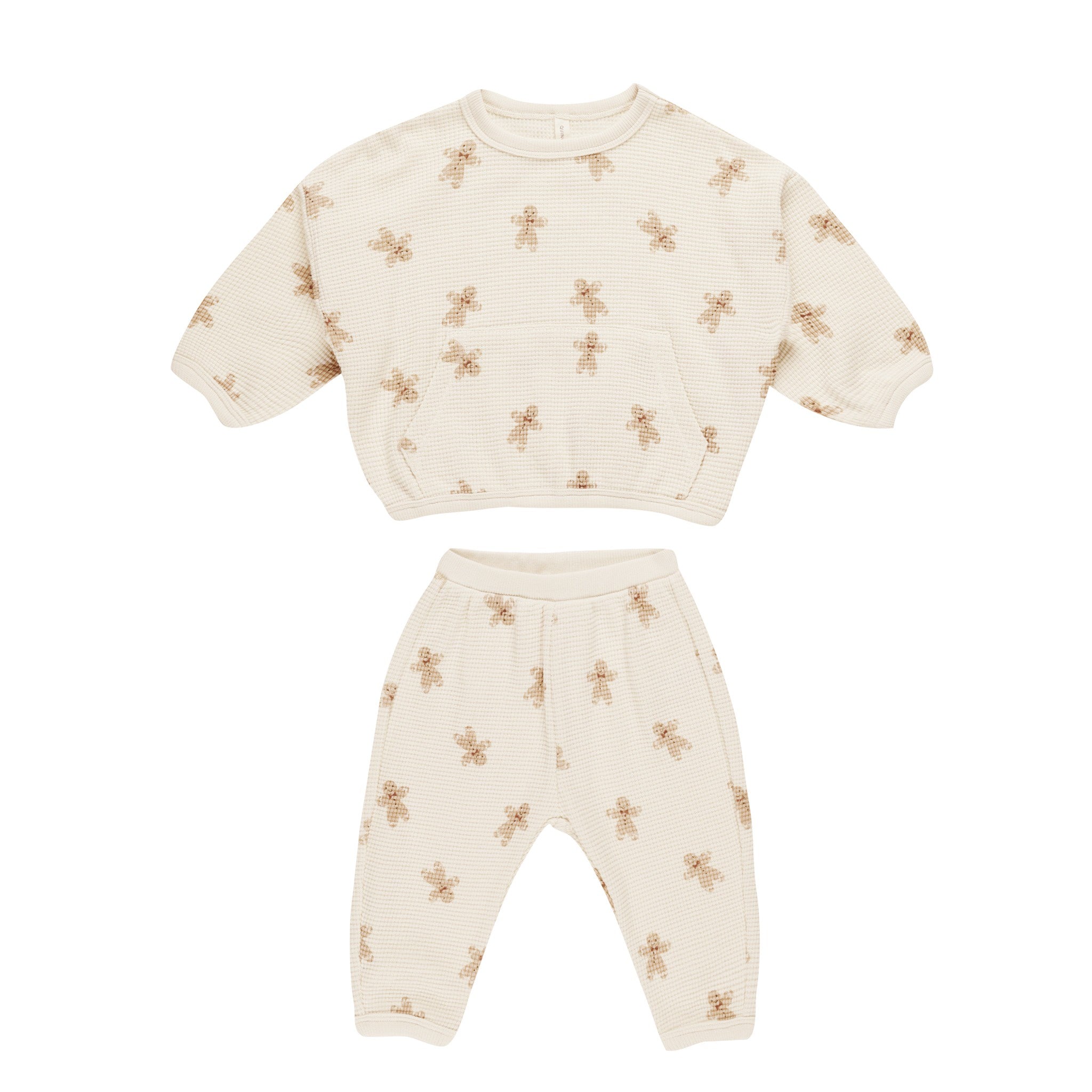 Quincy Mae Waffle Slouch Set - Gingerbread
