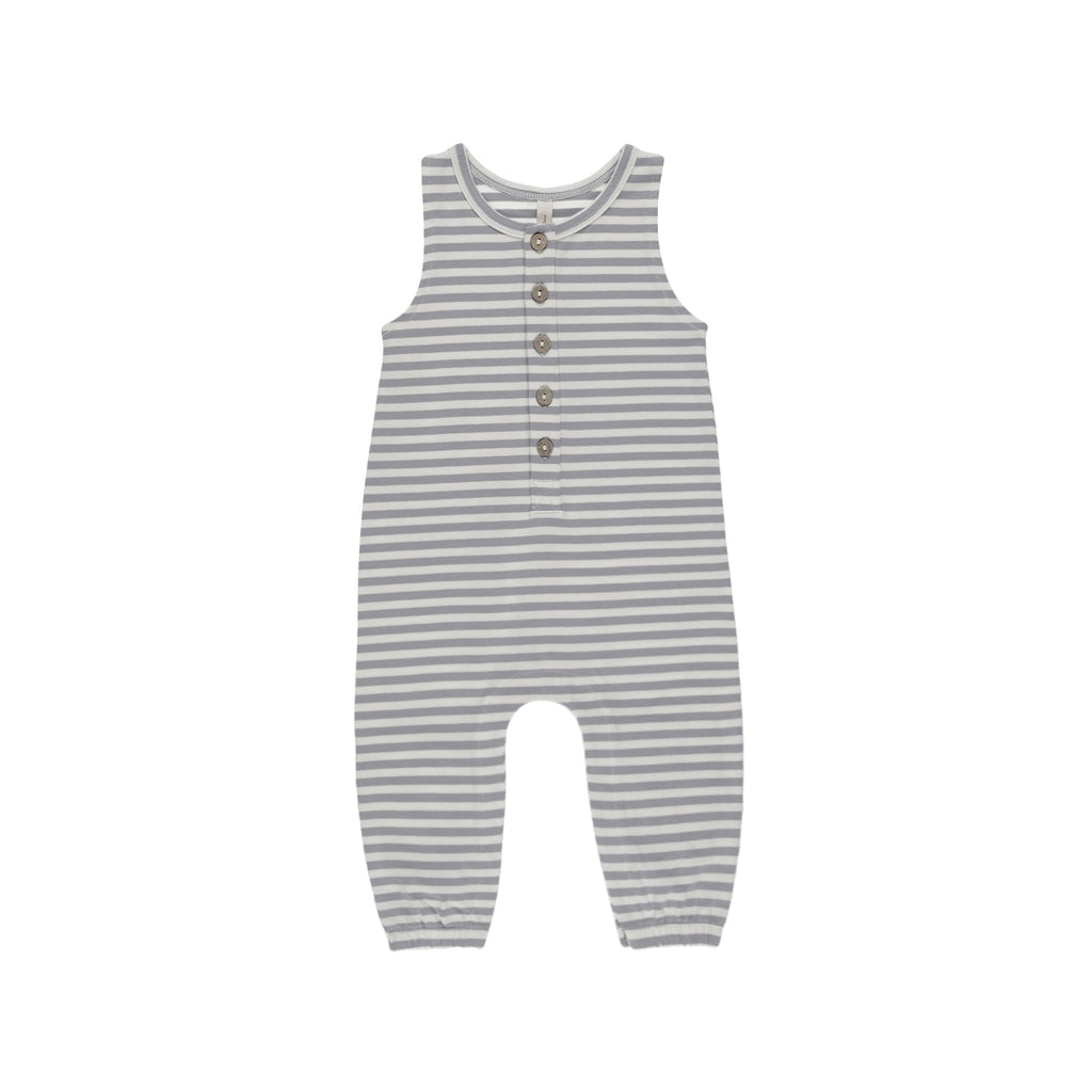 Quincy Mae Sleeveless Jumpsuit - Blue Stripe