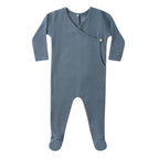 Pointelle Wrap Footie - Ocean