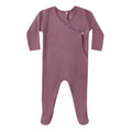 Pointelle Wrap Footie - Mulberry