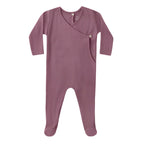 Pointelle Wrap Footie - Mulberry