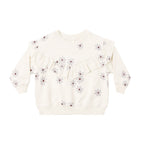 Ruffle Fleece Sweatshirt Blue Daisy