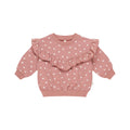 Ruffle Sweatshirt - Lipstick