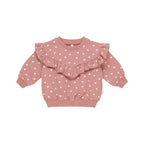 Ruffle Sweatshirt - Lipstick