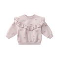 Ruffle Fleece Sweatshirt - Bows