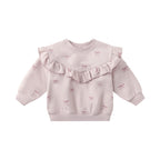 Ruffle Fleece Sweatshirt - Bows
