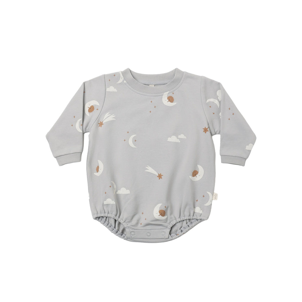 Crewneck Bubble Romper - Sky Friends