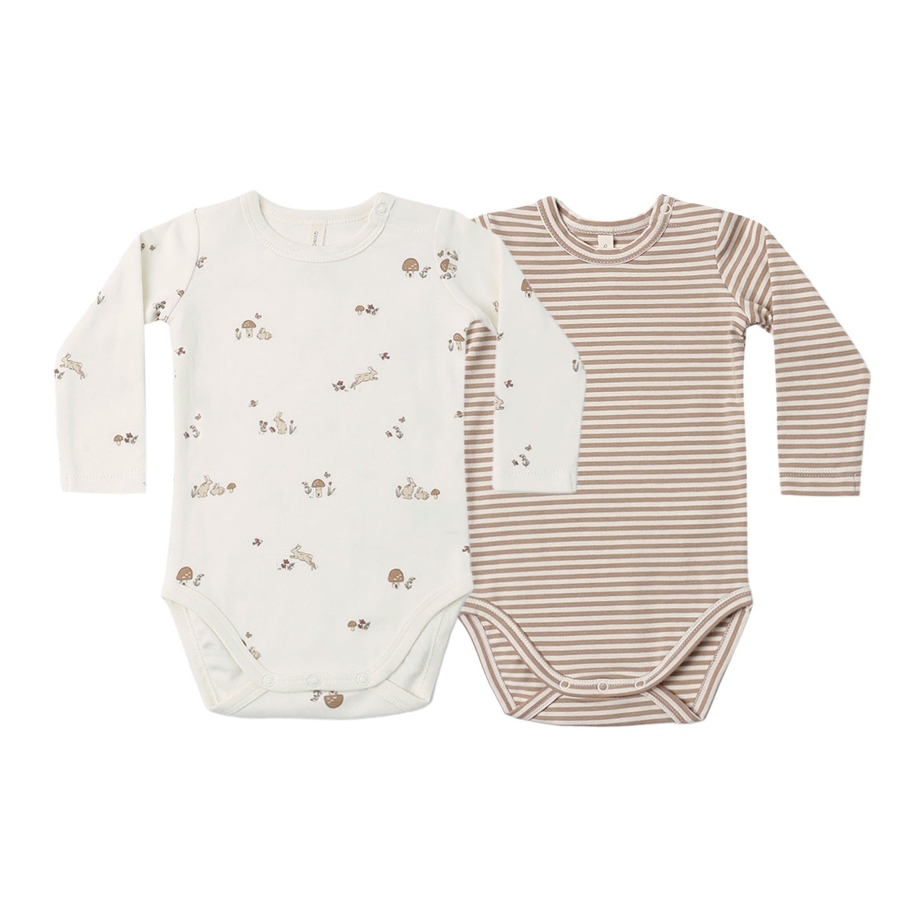 PRE-ORDER - Jersey Bodysuit 2Pk - Bunnies/Almond Stripe