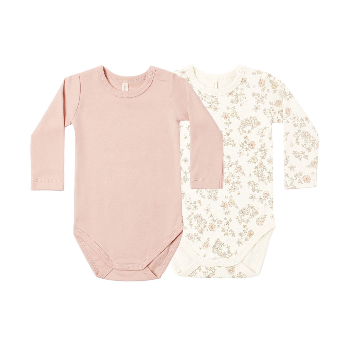 Jersey Bodysuit 2Pk - Floral Vine/Dusty Rose