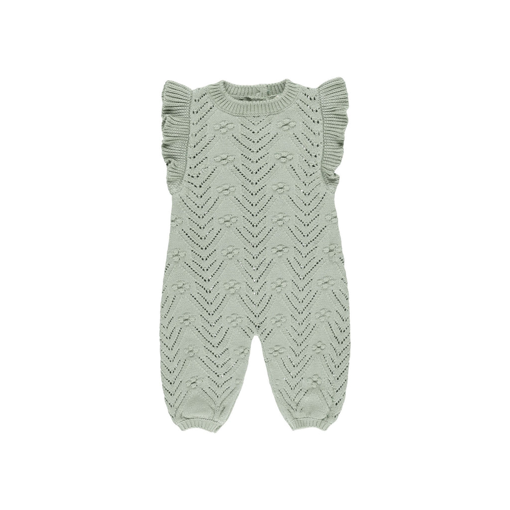 Quincy Mae Mira Knit Romper - Sage