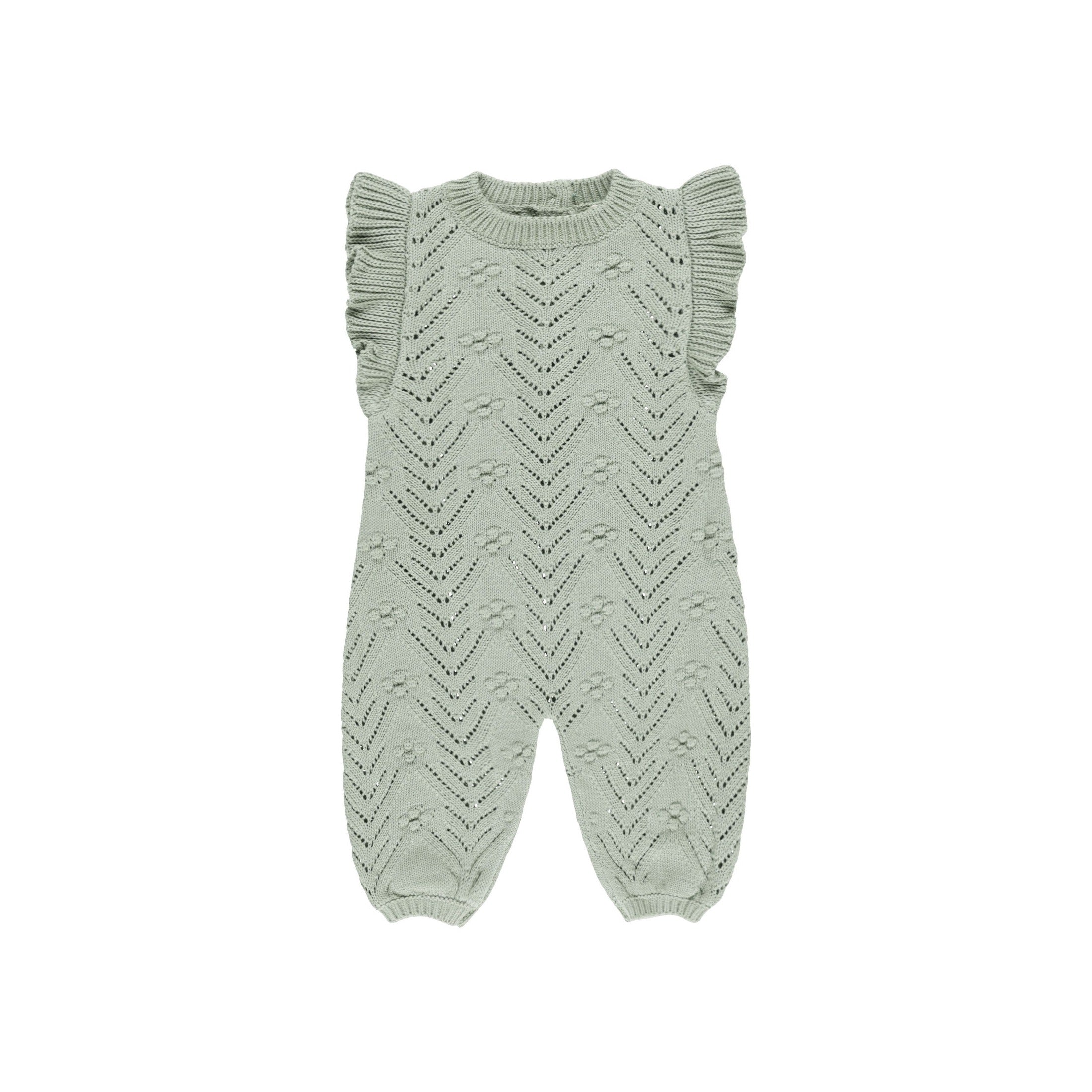 Quincy Mae Mira Knit Romper - Sage
