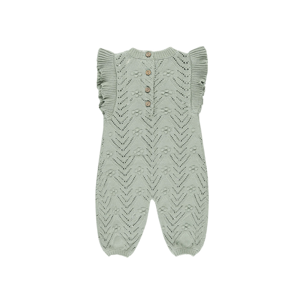 Quincy Mae Mira Knit Romper - Sage