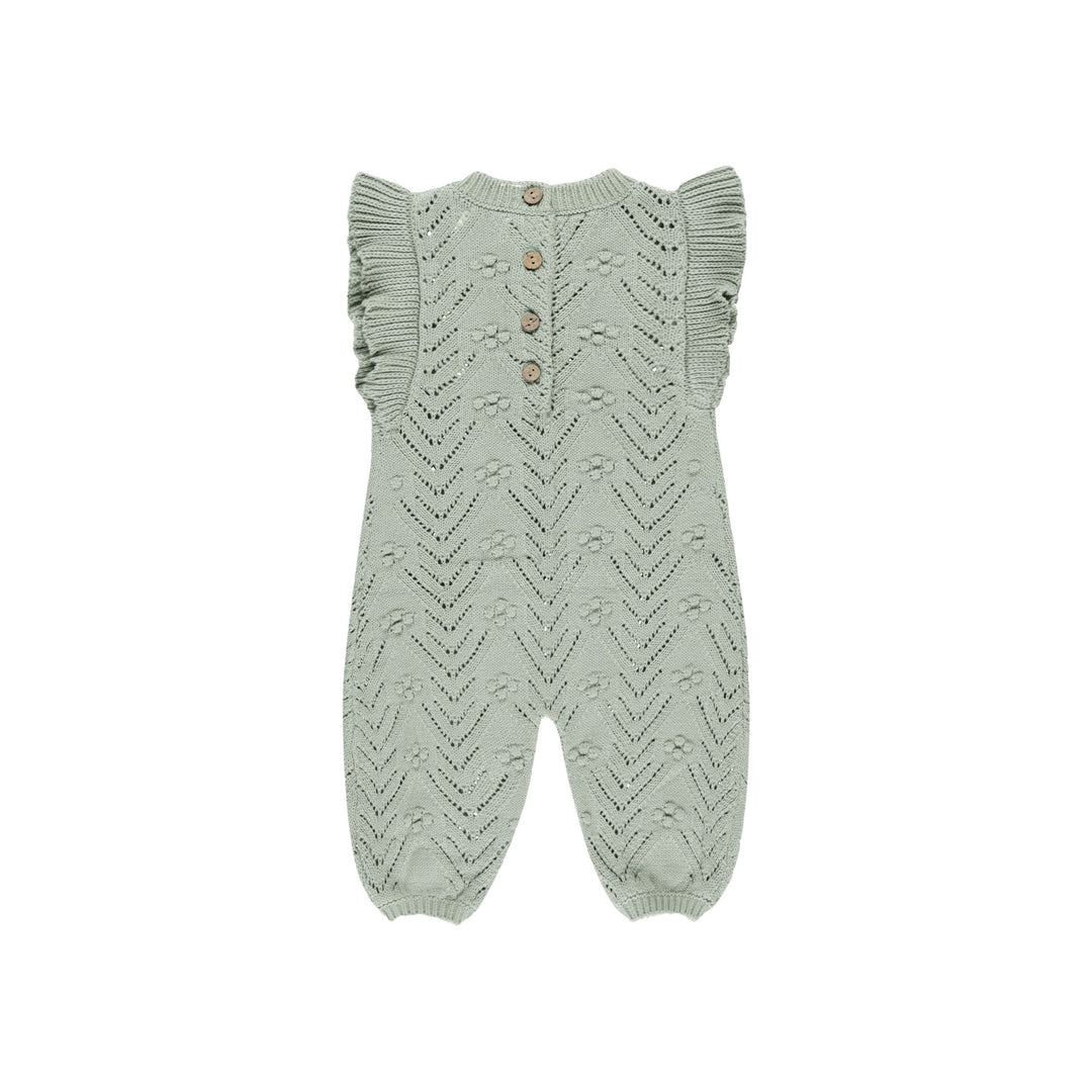 Quincy Mae Mira Knit Romper - Sage