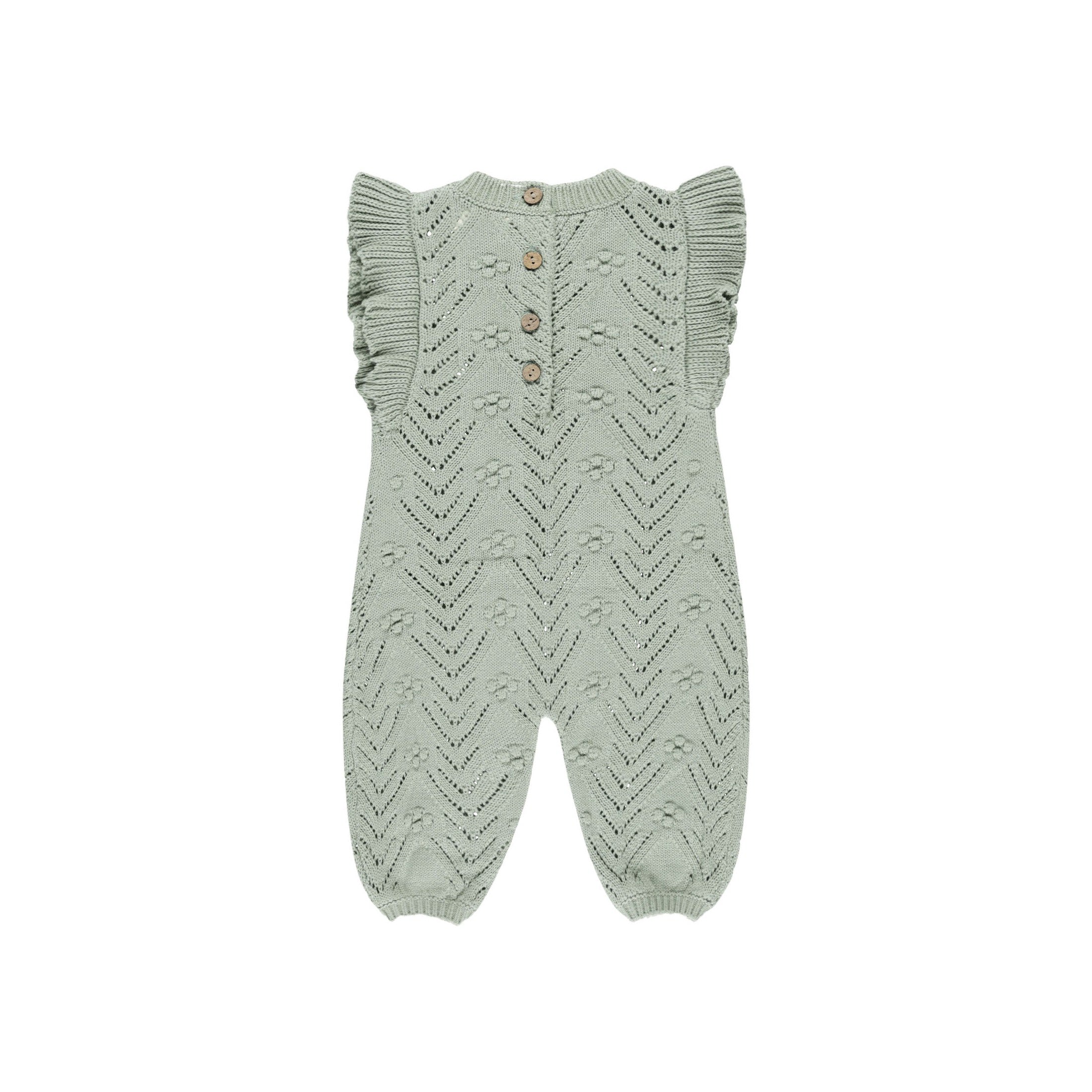 Quincy Mae Mira Knit Romper - Sage