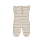 Quincy Mae Mira Knit Romper - Heathered Oat Stripe