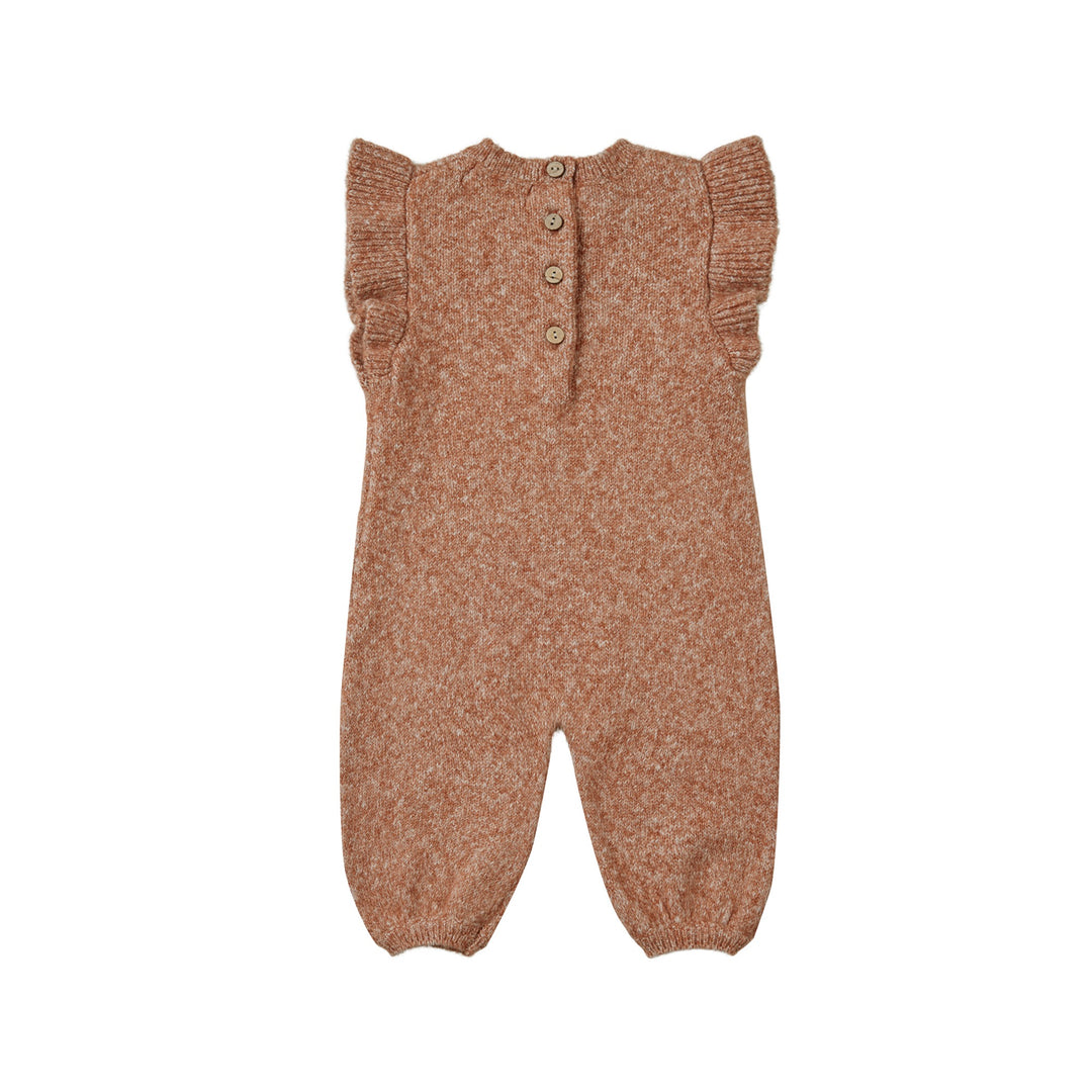 Quincy Mae Mira Knit Romper - Heathered Clay