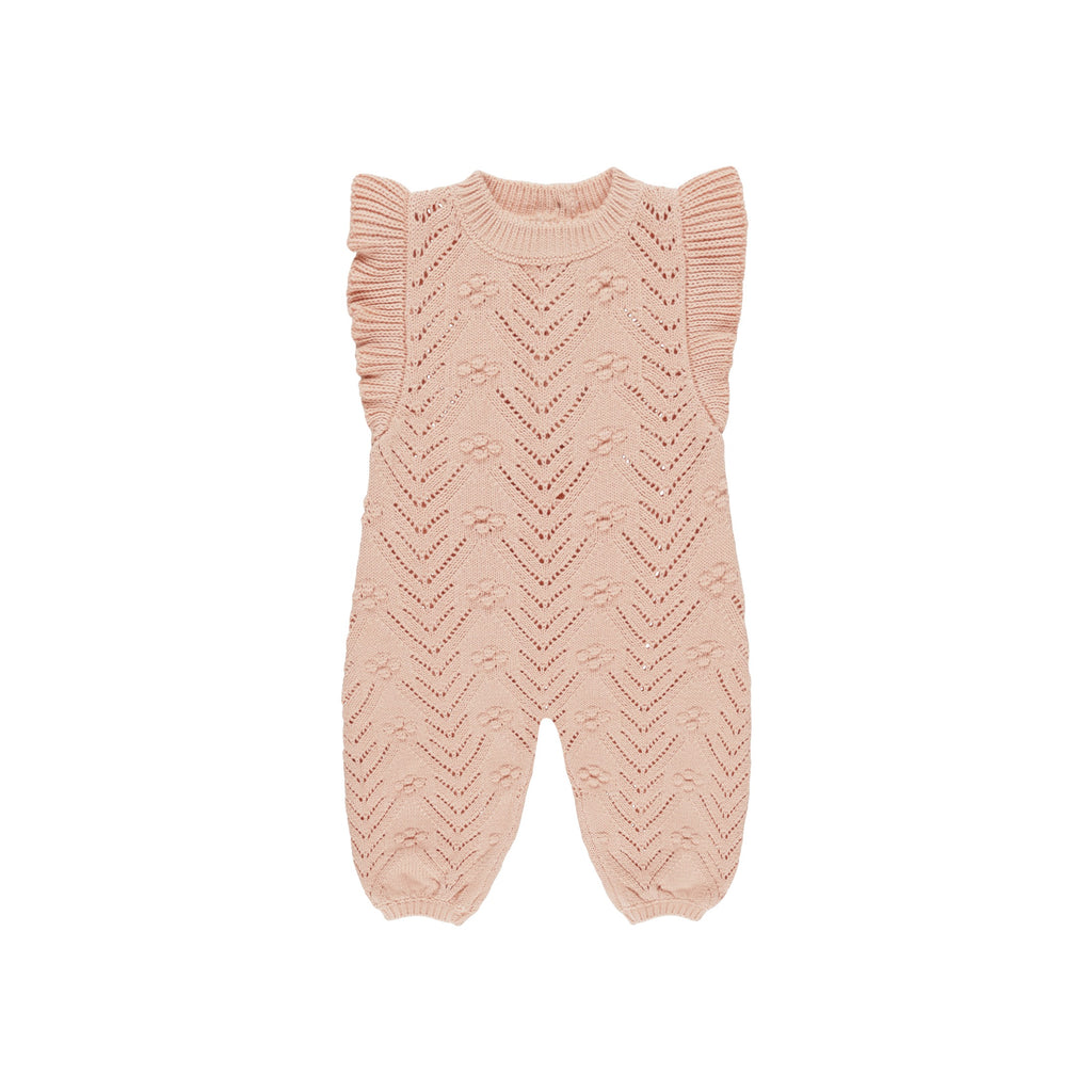 Quincy Mae Mira Knit Romper - Melon