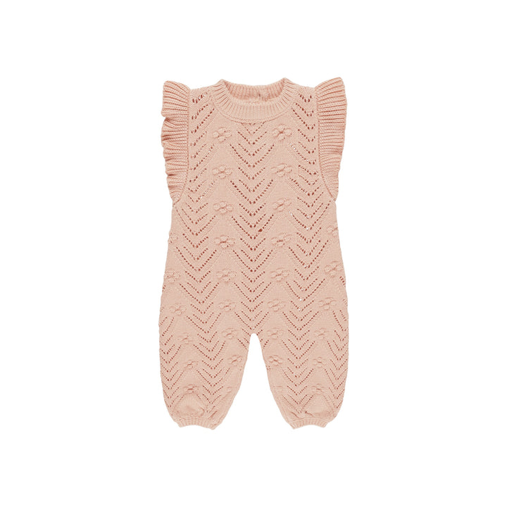 Quincy Mae Mira Knit Romper - Melon