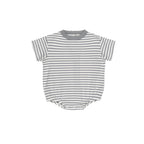 Relaxed Bubble Romper - Blue Stripe