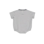 Relaxed Bubble Romper - Blue Stripe