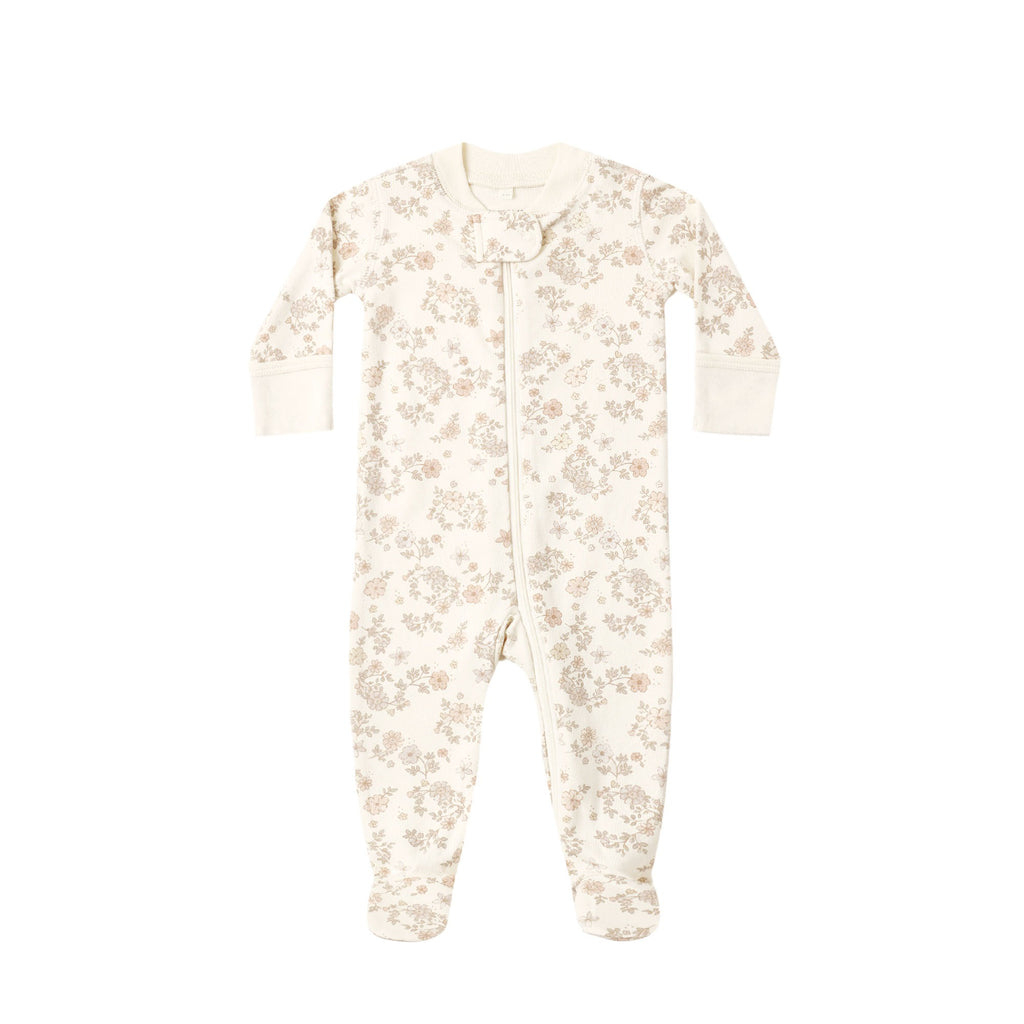 Zip Long Sleeve Sleeper Footie - Floral Vine