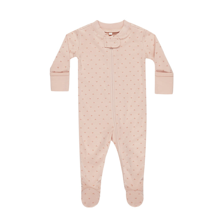 Quincy Mae Zip Long Sleeve Sleeper Footie - Dotty